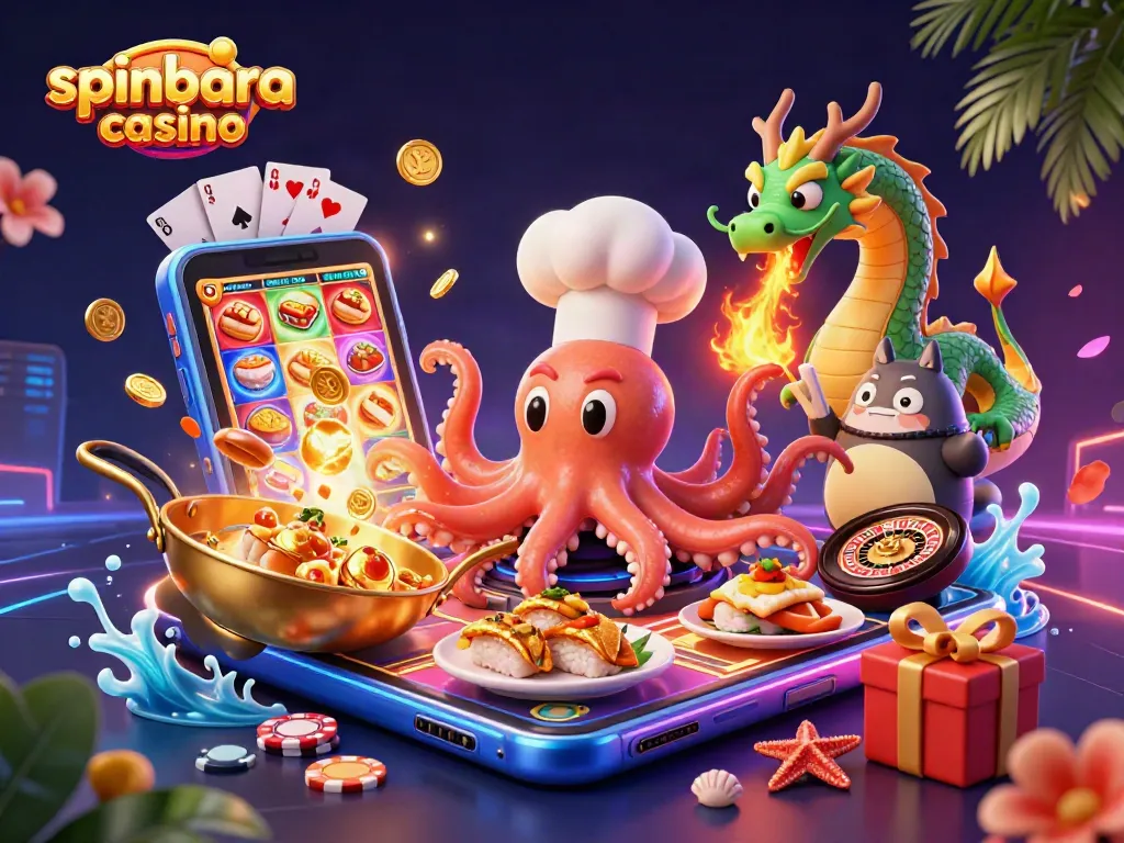 Experience the excitement of spinbara casino with vibrant slot games and thrilling characters.